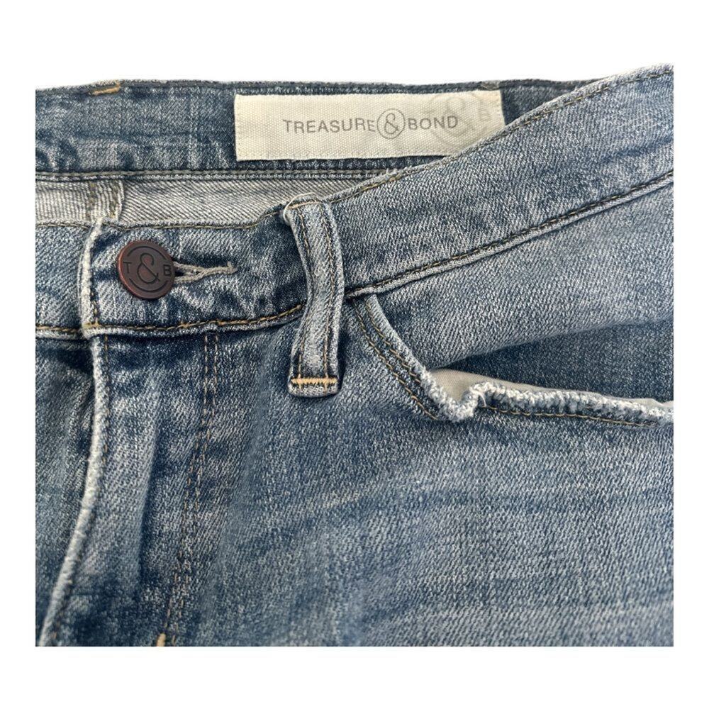 Treasure & Bond - Boyfriend Fit Ripped Faded Denim Jeans - Size 27 - Picture 13 of 15